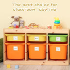 Jeyiour 100 Pcs Label Holders Adhesive Nameplate Pockets Storage Bin Labels - Image 3