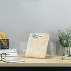 MyGift Clear Acrylic Tabletop Mail Organizer Box - Image 4