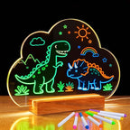 SetGame LED Note Board with 7 Colors Pen, Art Creative Light Up Dry Erase Board - Image 2