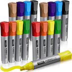 Fuutreo 16 Pcs Jumbo Size Permanent Markers Bulk Large Chisel Tip Permanent by Fuutreo
