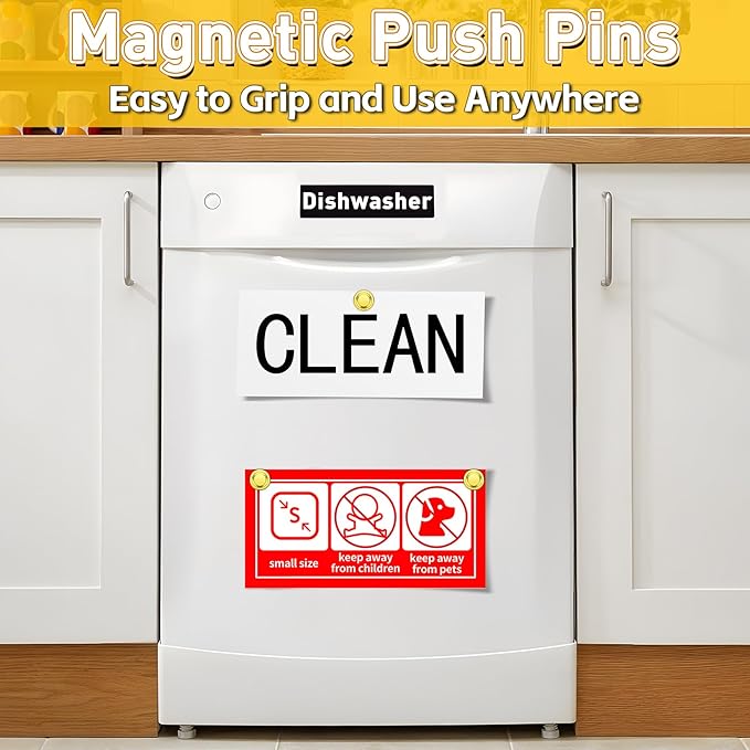 VNDUEEY 16 Pack Fridge Magnets Refrigerator Magnet, Magnetic Push Pins - Image 6