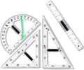 Magnetic Geometry Tool, Protractor, Triangle Rulers Easy Attachment Blackboard