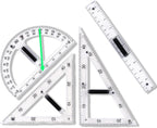 Magnetic Geometry Tool, Protractor, Triangle Rulers Easy Attachment Blackboard
