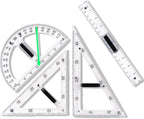 Magnetic Geometry Tool, Protractor, Triangle Rulers Easy Attachment Blackboard by CAQ