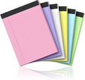 Nichela 6 Pack Legal Pads 8.5 x 11 Colored Note Pads 8.5 x 11 Pink Notepad by Nichela
