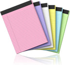 Nichela 6 Pack Legal Pads 8.5 x 11 Colored Note Pads 8.5 x 11 Pink Notepad by Nichela