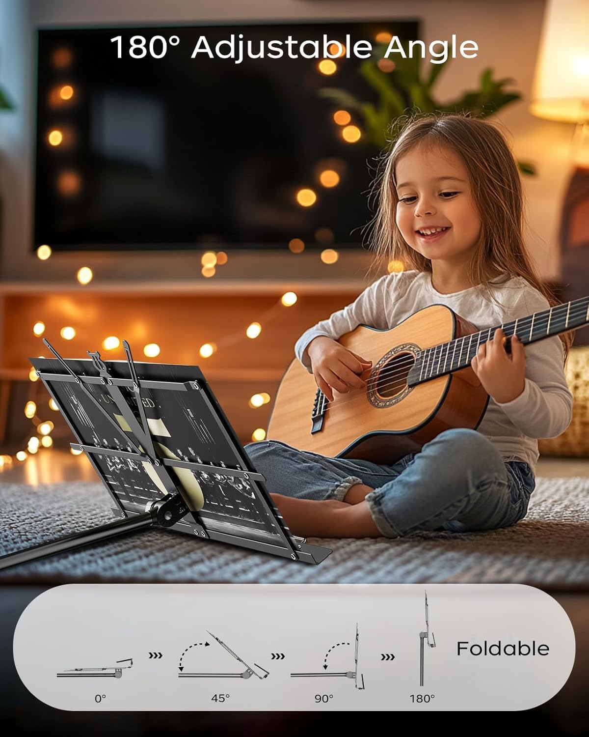 K KASONIC Music Stand, 2 in 1 Folding Sheet Music & Book Stand With Bag