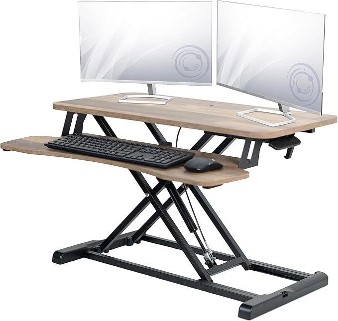 VIVO 32 inch Desk Converter, K Series, Height Adjustable Sit to Stand Riser by VIVO