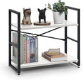 CAPHAUS 2 Tier Small Bookshelf, 24 Inch Width Free Standing Shelf, Bookcase by CAPHAUS