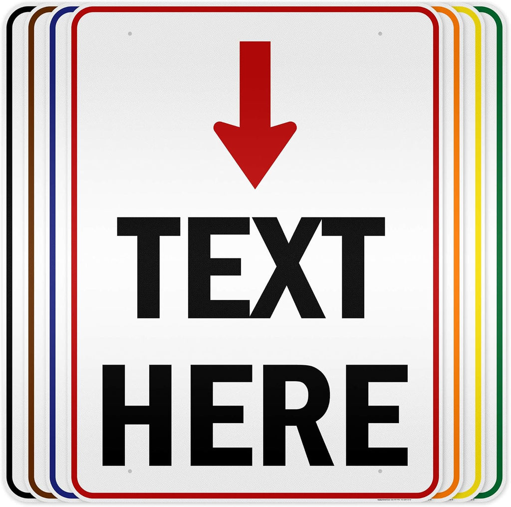 Custom Arrow, Custom Directional Sign, Arrow Down Sign, 36x48 Inches, Reflective