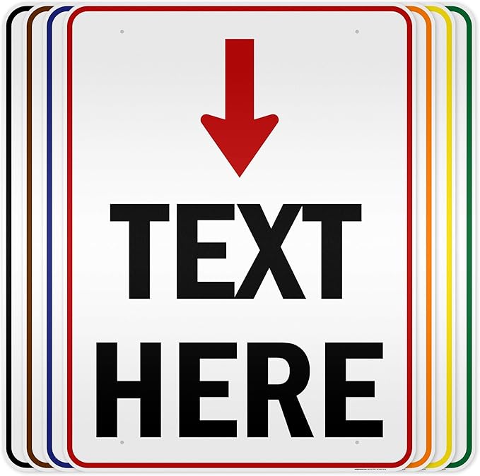Custom Arrow, Custom Directional Sign, Arrow Down Sign, 36x48 Inches, Reflective by MySignCenter