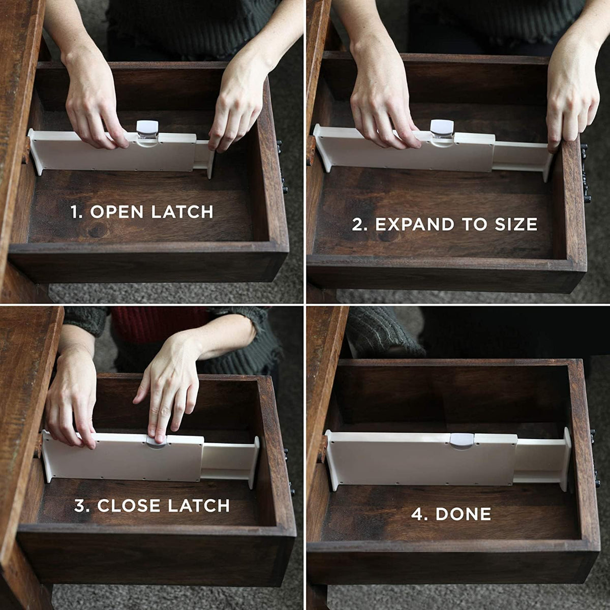 6 Drawer Organizer and Dividers, Organize Silverware and Utensils in Home Kit...