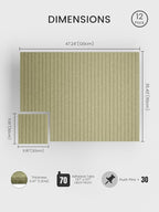 Bumusty Large Felt Bulletin Board 48" x 36" Cork Board Alternative-12 Pack - Image 2