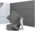 UNECHO 12 Pack 12" X 12" X 0.4" Acoustic Panels by UNECHOACOUSTIC