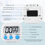 4 Pack Digital Kitchen Timer Magnetic Digital Timer - Image 4