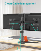 mount pro dual monitor stand, free-standing full motion, view 9