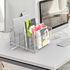 Cuukie File Sorter Organizer, 5 Sections Acrylic Letter Tray - Image 8