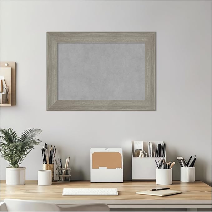 Amanti Art Grey Framed Magnetic Board 16x22 Small Vision Board - Image 5