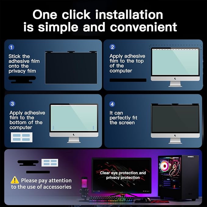 2 Pack Magnetic Hanging Computer Privacy Screen 24 Inch - Image 8