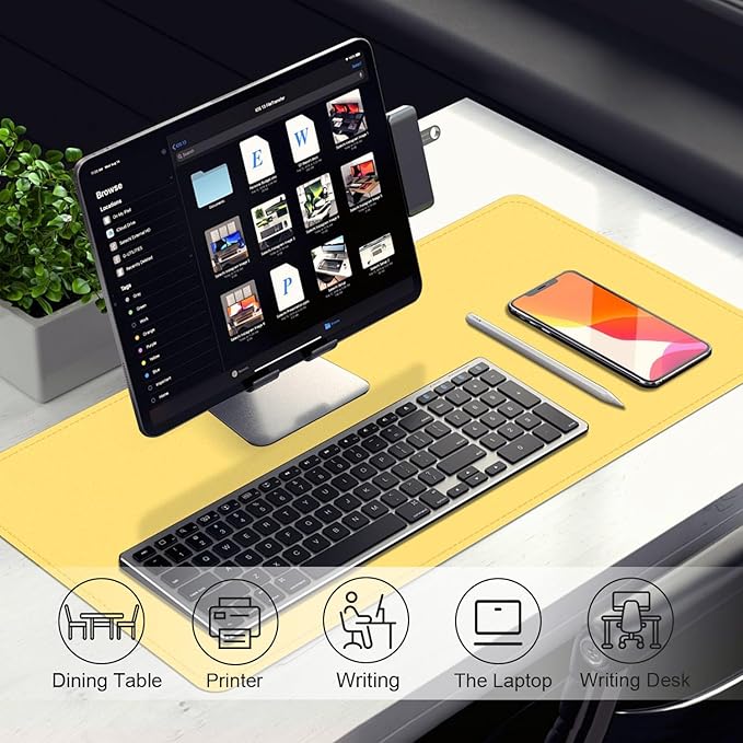 Leather Desk Pad Protector, Desk Mat, Large Mouse Pad, Non-Slip Desk Blotter - Image 5