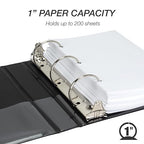 Samsill Economy 1 Inch Mini 3 Ring Binder, Made in The USA, Round Ring Binder - Image 4