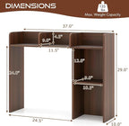 Tangkula Desktop Bookshelf, Countertop Storage Hutch - Image 3