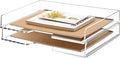 2 Pack- Stackable Paper Letter Tray, Enlarged A4 File Desk Organizer Acrylic by SANRUI