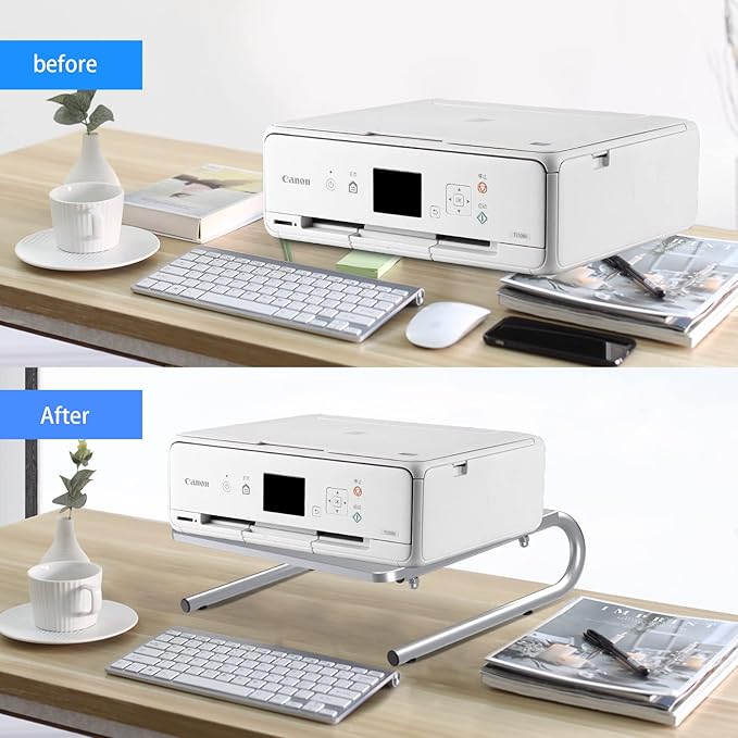 suptek Monitor Stand Riser, Laptop Holder Printer Riser Desk Accessories - Image 4