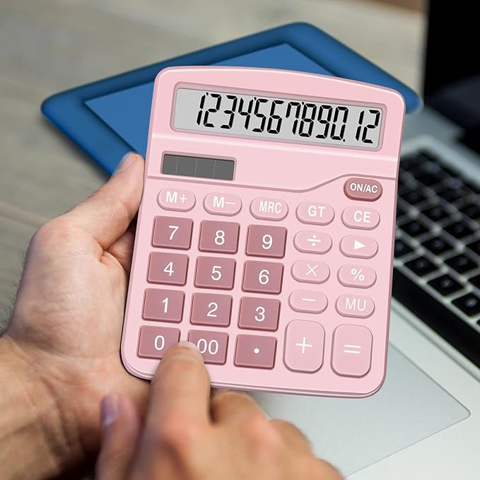 Calculators, Splaks 2 Pack Standard Functional Desktop Calculators Sola and AA - Image 6