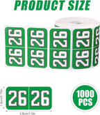 1000pcs 2026 Year Stickers, 3/4x1-1/2 Inch 26 Year Colored Self-Adhesive - Image 2