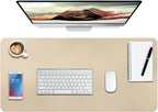 Boutilon Leather Desk Pad Protector, Non-Slip Mouse Pad, Laptop Desk Pad by Boutilon