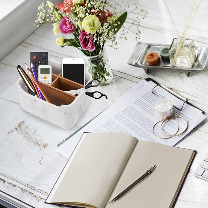 SZYRL Desk Organizers, Marble Remote Holders - Image 5