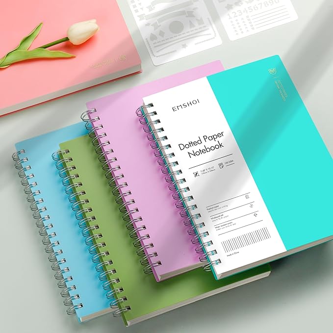 EMSHOI B5 Spiral Notebook Bullet Dotted journal, Large 7.48" X 10.15", 300 - Image 7