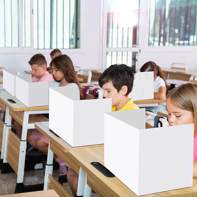 Zhehao 24 Pcs Privacy Boards for Student Desks Bright Colored Classroom Desk - Image 5