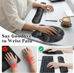 Gimars Upgrade 3 in 1 Enlarge Superfine Smooth Gel Ergonomic Mouse Pad Wrist Support and Keyboard Wrist Rest for Computer, Laptop, Mac, Gaming and Office, Durable, Comfortable and Pain Relief, Map