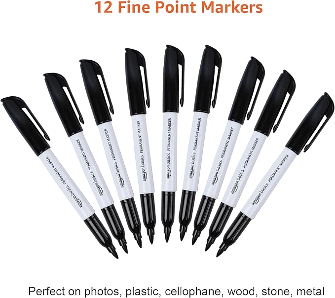 Amazon Basics Fine Tip Point Permanent Markers - Image 4
