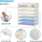 Marbrasse 6 Tier Paper Organizer Letter Tray - Image 4