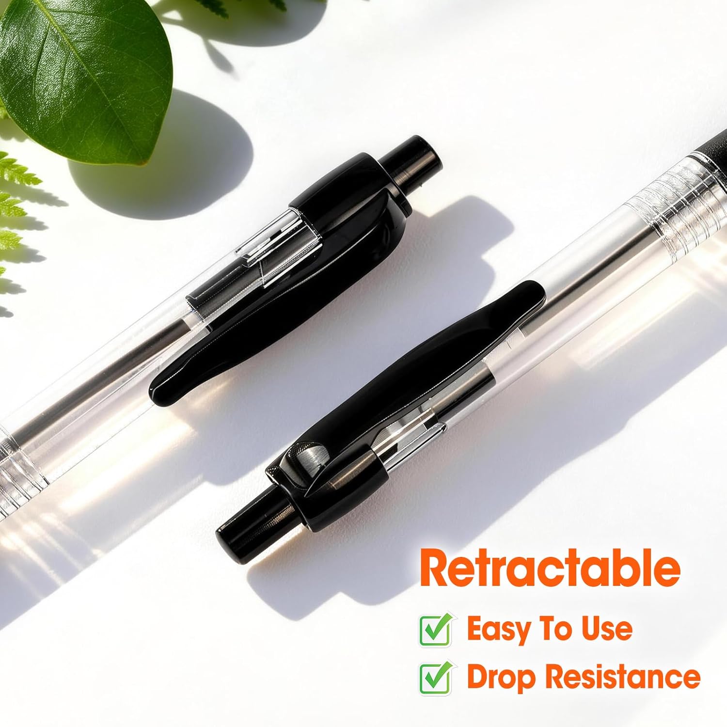 100 Pack Ballpoint Pens Bulk, Retractable Black Pens Ballpoint Medium Point 1mm with Super Soft Grip, No Bleed Ink Pens Smooth Writing, School, Office, Teacher Supplies, Best Gifts for Coworkers