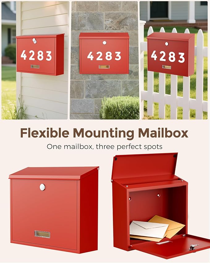 LAND·VOI Locking Wall-Mount Mailbox - Image 9