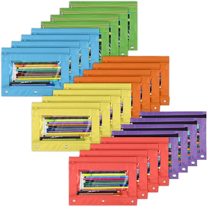 YoeeJob Pencil Pouch for 3 Ring Binder，Zipper Pencil Pouches Bulk，Pencil Case by YoeeJob