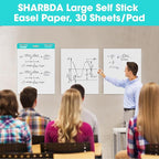SHARBDA Sticky Easel Pad, 25 in x 30 in, Flip Chart, Chart Paper - Image 2