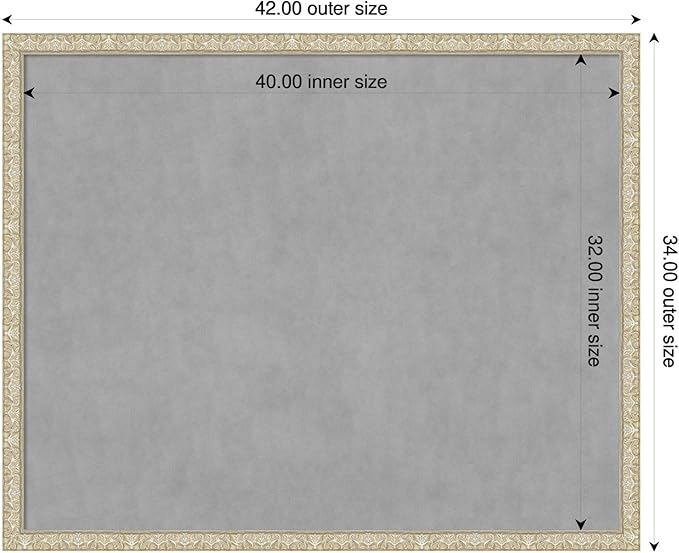 Amanti Art Silver Framed Magnetic Board 34x42 X-Large Vision Board - Image 2
