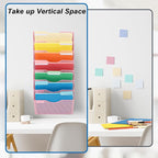 EASEPRES 8 Pocket Mesh Hanging Wall File Organizer, Wall Mounted Mail Paper - Image 4