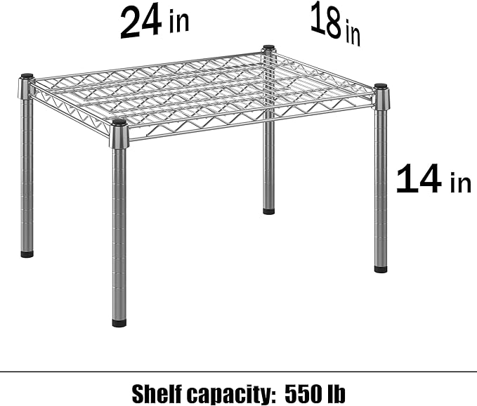 Regal Altair 18" Deep x 24" Wide x 14" Height Wire Shelving Kit | 1-Tier | NSF - Image 3