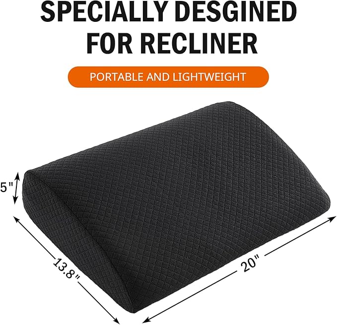 HOMBYS Lumbar Support Pillow for Recliner Chair, Memory Foam Back Support - Image 8