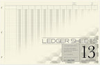 BookFactory Ledger Sheets/Large 13 Column Accounting Ledger Columnar Loose Leaf by BookFactory