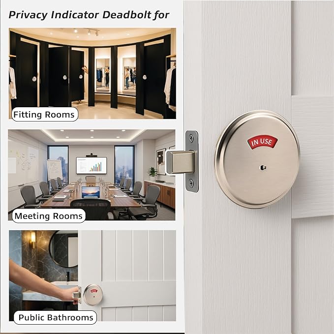 in-Use Vacant Commercial Bathroom Door Lock - Image 3