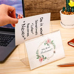 Crtiin 3 Pcs Clear Acrylic Postcard Holder Business Card Holder Greeting Card - Image 3