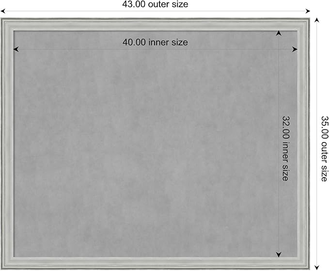 Amanti Art Silver Framed Magnetic Board 35x43 X-Large Vision Board - Image 4