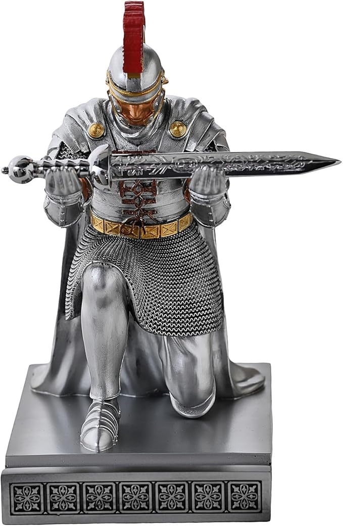 CYXStar Roman Praetorian Prefect Warrior Knight Pen Holder Desk Ornament Resin - Image 3